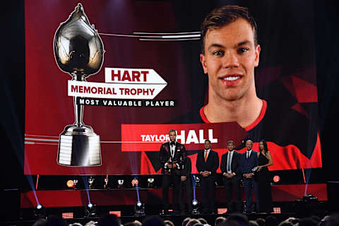 Taylor Hall of the New Jersey Devils (Photo by Ethan Miller/Getty Images)