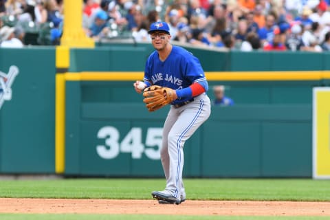 DETROIT, MI – JULY 16: Troy Tulowitzki #2 of the Toronto Blue Jays fields during the game against the Detroit Tigers at Comerica Park on July 16, 2017 in Detroit, Michigan. The Tigers defeated the Blue Jays 6-5. (Photo by Mark Cunningham/MLB Photos via Getty Images)