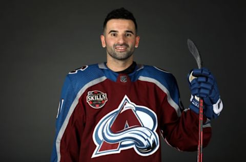 LAS VEGAS, NEVADA – FEBRUARY 04: Nazem Kadri #91 of the Colorado Avalanche poses for a portrait before the 2022 NHL All-Star game at T-Mobile Arena on February 04, 2022 in Las Vegas, Nevada. (Photo by Christian Petersen/Getty Images)