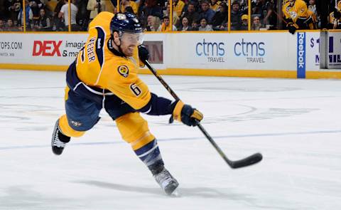 NASHVILLE, TENNESSEE – MARCH 28: Shea Weber