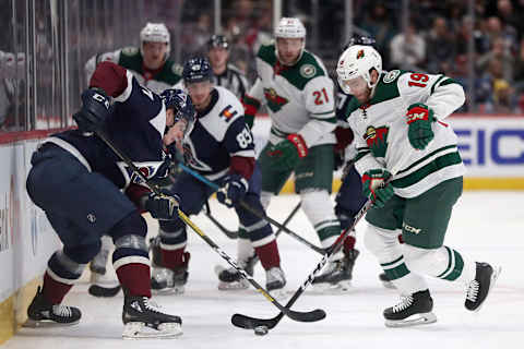 Minnesota Wild and Colorado Avalanche (Photo by Matthew Stockman/Getty Images)