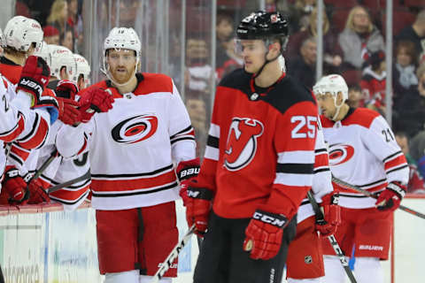 Carolina Hurricanes defenseman Dougie Hamilton (19): (Ed Mulholland-USA TODAY Sports)