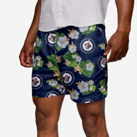 Winnipeg Jets Floral Swimming Trunks - 2XL