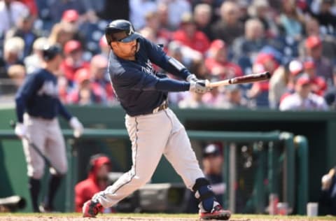 Kurt Suzuki has had a successful career in Atlanta and hopes to cap it off with a playoff run. (Photo by Mitchell Layton/Getty Images)