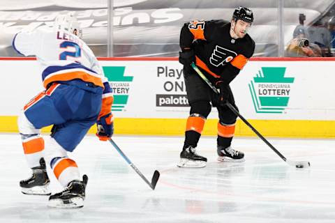 James van Riemsdyk #25 of the Philadelphia Flyers. (Photo by Tim Nwachukwu/Getty Images)