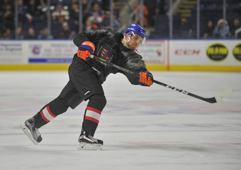 Devon Toews #7 of the Bridgeport Sound Tigers (Photo by Gregory Vasil/Getty Images)