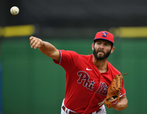 Arrieta is in his walk year with the Phillies and could stay healthy for 14 starts in an abbreviated season. Photo by M. Brown/Getty Images.