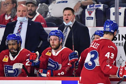 LAVAL, QC – MAY 12: Head coach of the Laval Rocket, Jean-François Houle. (Photo by Minas Panagiotakis/Getty Images)