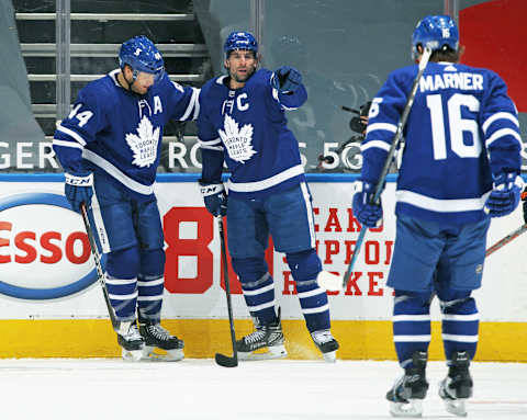 John Tavares #91 of the Toronto Maple Leafs. (Photo by Claus Andersen/Getty Images)