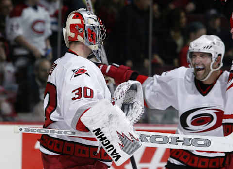 Cam Ward #30 of the Carolina Hurricanes (Photo by Phillip MacCallum/Getty Images)