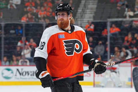 Marc Staal hits the ice for the Flyers ahead of his first year in Philly. (Photo by Mitchell Leff/Getty Images)