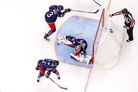 COLUMBUS, OH – APRIL 16: Sergei Bobrovsky #72 of the Columbus Blue Jackets .Photo by Kirk Irwin/Getty Images)