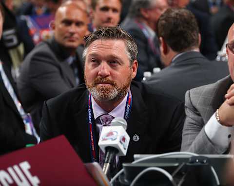 SUNRISE, FL – JUNE 27: Patrick Roy of the Colorado Avalanche attends the 2015 NHL Draft at BB