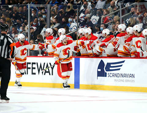 Calgary Flames, Andrew Mangiapane (88). Mandatory Credit: Terrence Lee-USA TODAY Sports