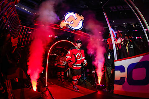 New Jersey Devils left wing Taylor Hall (9): Ed Mulholland-USA TODAY Sports