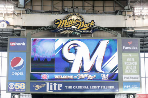 MILWAUKEE, WI – SEPTEMBER 04: Miller Park scoreboard during the second game of the final home series between the Milwaukee Brewers and the Chicago Cubs on September 4, 2018, at Miller Park in Milwaukee, WI. (Photo by Lawrence Iles/Icon Sportswire via Getty Images)