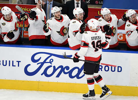 Ottawa Senators forward Tim Stutzle (18). Mandatory Credit: Dan Hamilton-USA TODAY Sports