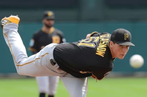 Mar 5, 2016; Lake Buena Vista, FL, USA; Pittsburgh Pirates starting pitcher Tyler Glasnow (51) warms up prior to the start of the spring training game against the Atlanta Bravesat Champion Stadium. Mandatory Credit: Jonathan Dyer-USA TODAY Sports