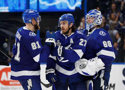 Tampa Bay Lightning goalie Andrei Vasilevskiy (88): (Kim Klement-USA TODAY Sports)