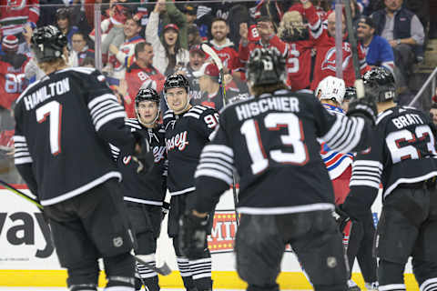 New Jersey Devils right wing Timo Meier (96): Vincent Carchietta-USA TODAY Sports