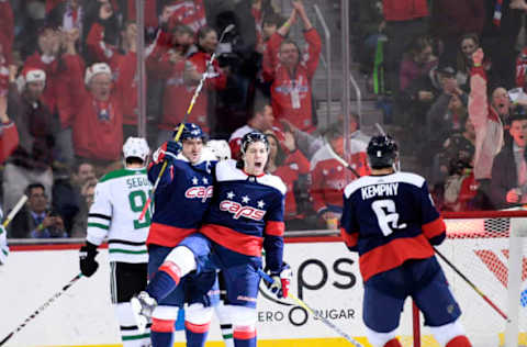 WASHINGTON, DC – MARCH 20: (L-R) Alex Ovechkin