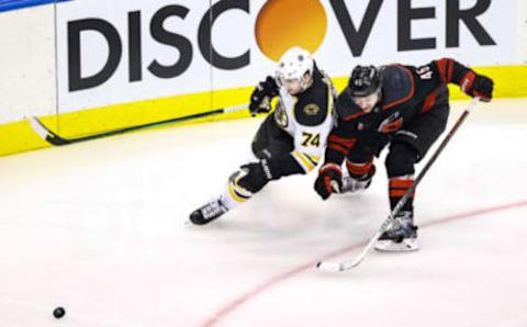 Boston Bruins, Jake DeBrusk #74 (Photo by Elsa/Getty Images)