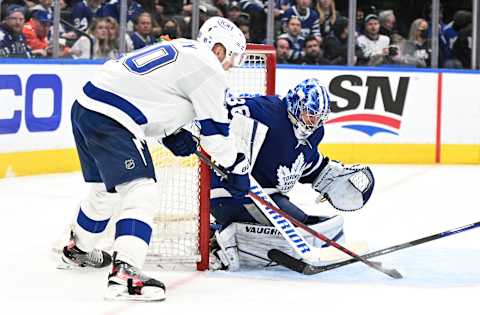 May 2, 2022; Toronto, Ontario, CAN; Toronto Maple Leafs goalie Jack Campbell (34)  . Mandatory Credit: Dan Hamilton-USA TODAY Sports