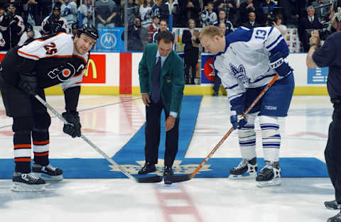 TORONTO – APRIL 14:  The Maple Leafs defeated the Flyers 4-3. (Photo By Dave Sandford/Getty Images/NHLI)