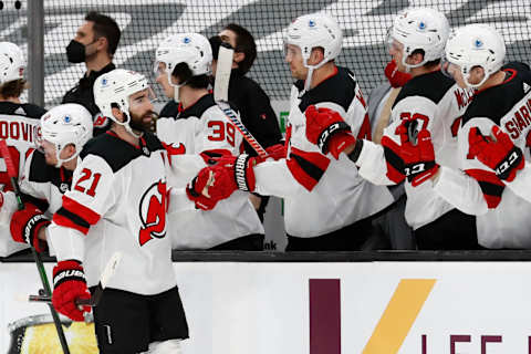 New Jersey Devils right wing Kyle Palmieri (21): (Winslow Townson-USA TODAY Sports)