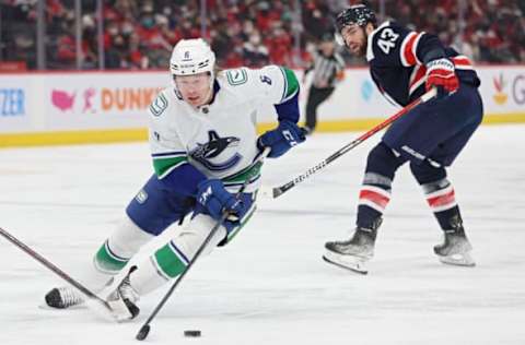 Brock Boeser #6, Vancouver Canucks (Photo by Patrick Smith/Getty Images)