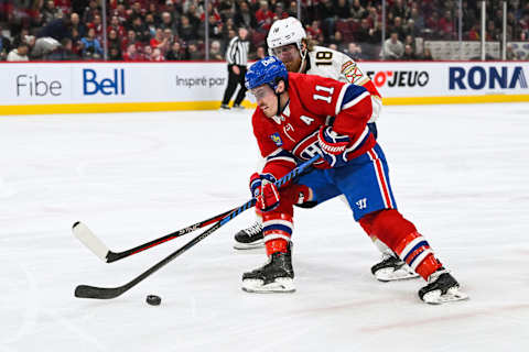 Mar 30, 2023; Montreal, Quebec, CAN; Montreal Canadiens right wing Brendan Gallagher. Mandatory Credit: David Kirouac-USA TODAY Sports