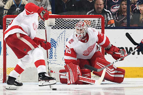 (Photo by Jamie Sabau/NHLI via Getty Images) *** Local Caption *** Jimmy Howard