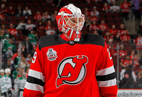 Mackenzie Blackwood #29 of the New Jersey Devils (Photo by Jim McIsaac/Getty Images)