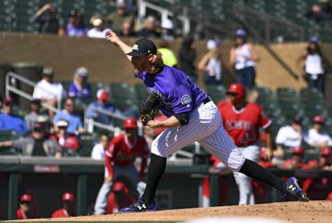 Gray is the ace of the Rockies’ staff. Photo by John Leyba/The Denver Post via Getty Images.