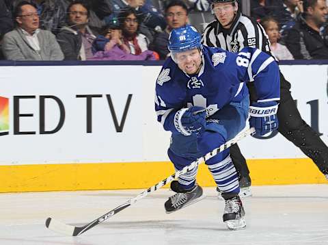 TORONTO, ON – MARCH 23: Phil Kessel #81  (Photo by Claus Andersen/Getty Images)