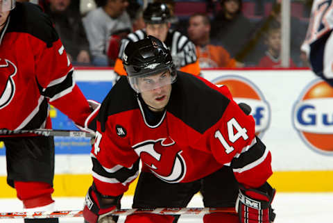 Right wing Brian Gionta #14 of the New Jersey Devils (Photo by Mike Stobe/Getty Images)