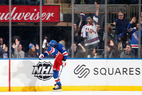 Artemi Panarin #10 of the New York Rangers (Photo by Jared Silber/NHLI via Getty Images)