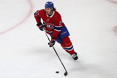 Apr 21, 2022; Montreal, Quebec, CAN; Montreal Canadiens defenseman Alexander Romanov Mandatory Credit: Jean-Yves Ahern-USA TODAY Sports