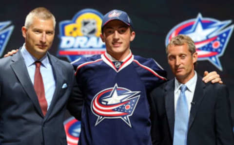 SUNRISE, FL – JUNE 26: Zach Werenski poses after being selected eighth overall by the Columbus Blue Jackets in the first round of the 2015 NHL Draft at BB&T Center on June 26, 2015 in Sunrise, Florida. (Photo by Bruce Bennett/Getty Images)