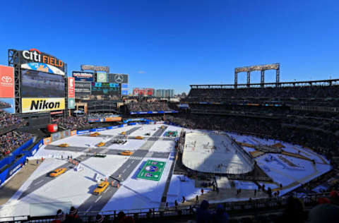 NEW YORK, NY – JANUARY 01: A general view as the New York Rangers take on the Buffalo Sabres in the first period during the 2018 Bridgestone NHL Winter Classic at Citi Field on January 1, 2018, in the Flushing neighborhood of the Queens borough of New York City. (Photo by Mike Lawrie/Getty Images)