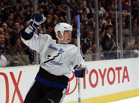 Ruslan Fedotenko #17 of the Tampa Bay Lightning (Photo by Noah Graham/Getty Images)