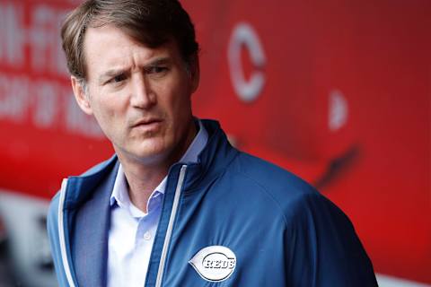 CINCINNATI, OH – APRIL 14: Cincinnati Reds general manager Dick Williams looks on before a game against the St. Louis Cardinals at Great American Ball Park on April 14, 2018 in Cincinnati, Ohio. The Cardinals defeated the Reds 6-1. (Photo by Joe Robbins/Getty Images) *** Local Caption *** Dick Williams