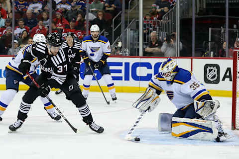 St. Louis Blues goaltender Ville Husso (35): Tom Horak-USA TODAY Sports