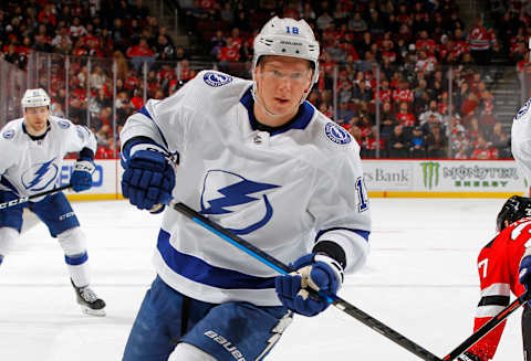 Ondrej Palat #18 of the Tampa Bay Lightning. (Photo by Jim McIsaac/Getty Images)