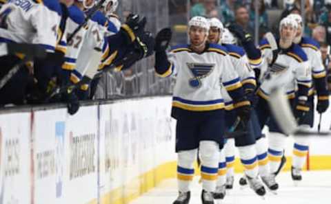 Jaden Schwartz #17 of the St. Louis Blue (Photo by Ezra Shaw/Getty Images)