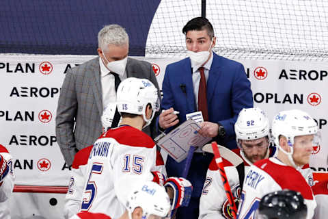 Feb 25, 2021; Winnipeg, Manitoba, CAN; Montreal Canadiens Assistant Coach Alex Burrows Mandatory Credit: James Carey Lauder-USA TODAY Sports