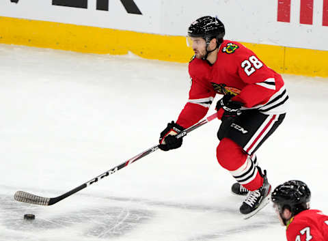 Vinnie Hinostroza, Chicago Blackhawks (Credit: Mike Dinovo-USA TODAY Sports)