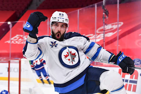 Mathieu Perreault #85 of the Winnipeg Jets. (Photo by Minas Panagiotakis/Getty Images)