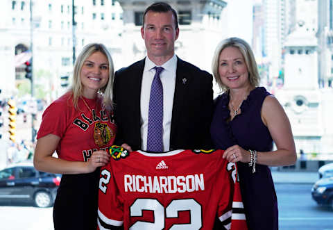 Jun 29, 2022; Chicago, IL, USA; head coach Luke Richardson. Mandatory Credit: David Banks-USA TODAY Sports