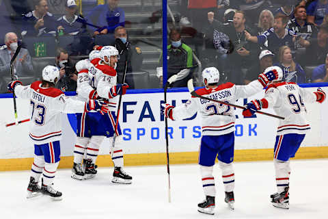 Nick Suzuki #14 of the Montreal Canadiens. (Photo by Mike Ehrmann/Getty Images)